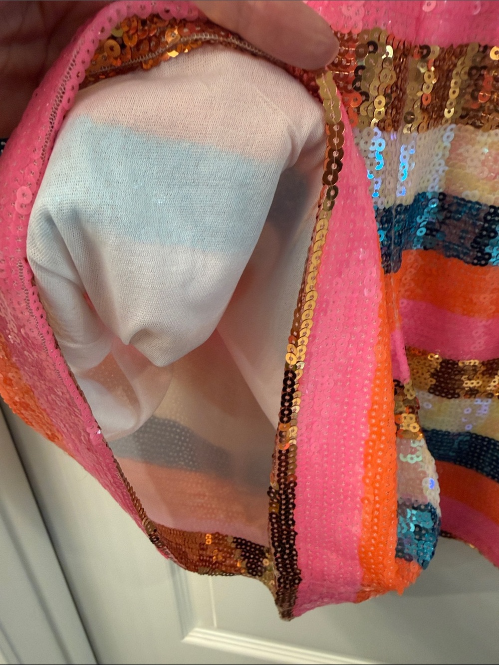 NWOT Sequin Striped Shorts - Picture 11 of 11